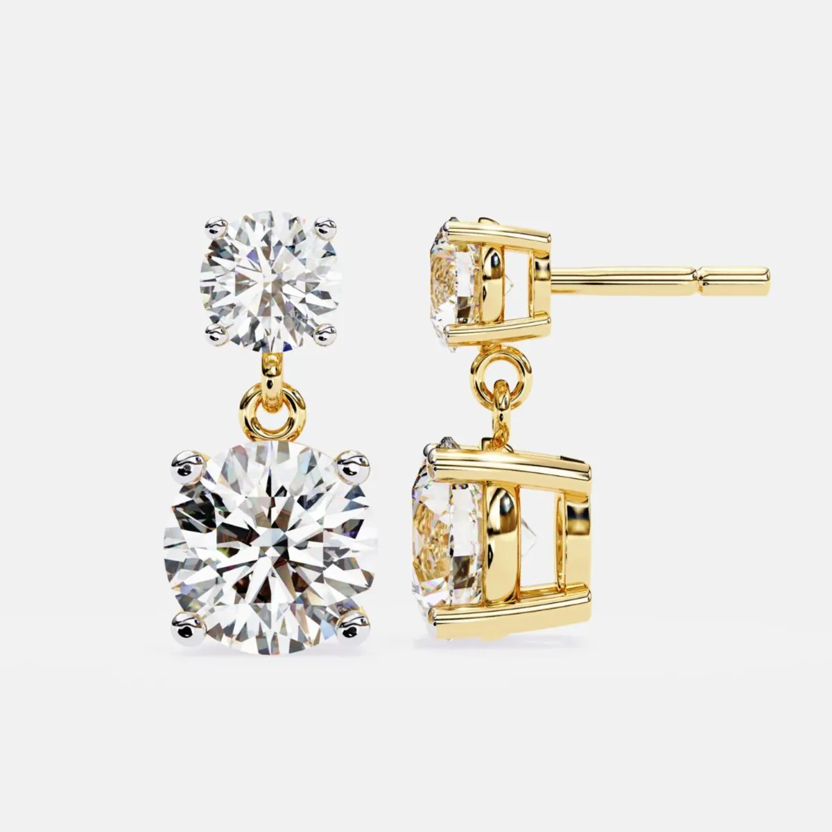 Drop Studs — lab grown diamond